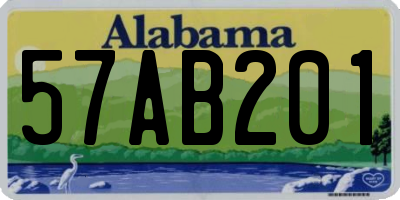 AL license plate 57AB201