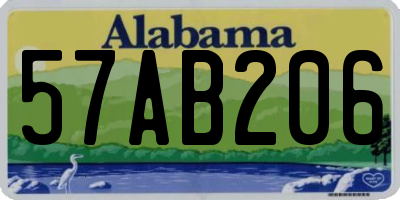 AL license plate 57AB206
