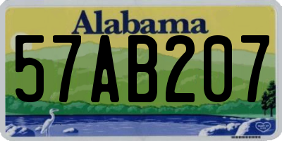 AL license plate 57AB207