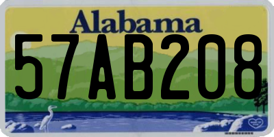 AL license plate 57AB208