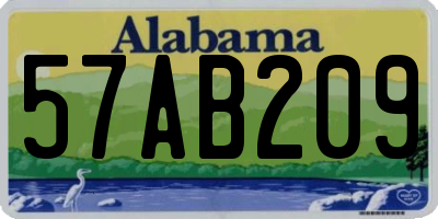 AL license plate 57AB209