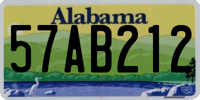 AL license plate 57AB212
