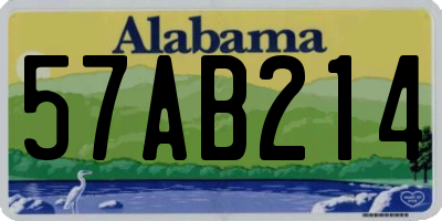 AL license plate 57AB214