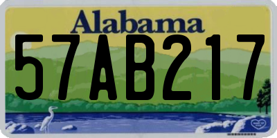 AL license plate 57AB217
