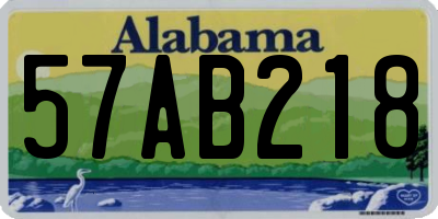 AL license plate 57AB218