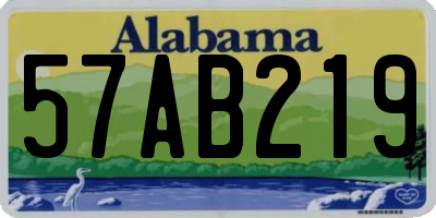 AL license plate 57AB219