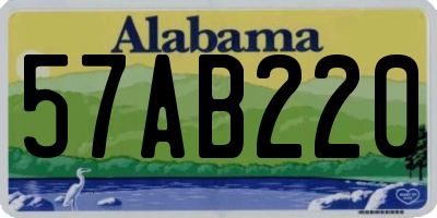 AL license plate 57AB220