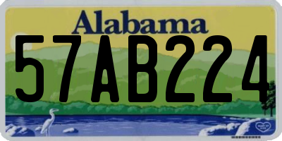 AL license plate 57AB224