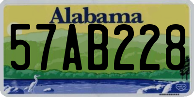 AL license plate 57AB228