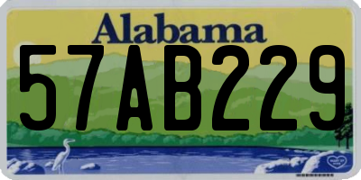 AL license plate 57AB229