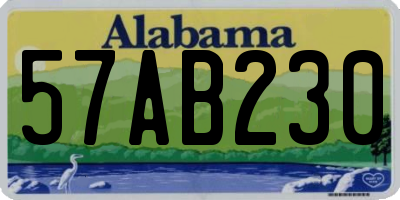AL license plate 57AB230