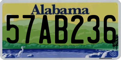 AL license plate 57AB236