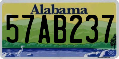 AL license plate 57AB237