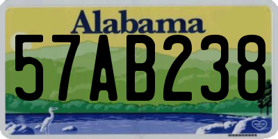AL license plate 57AB238