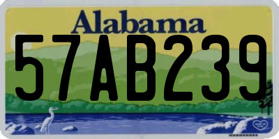AL license plate 57AB239