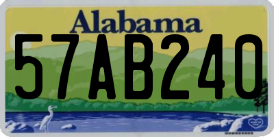 AL license plate 57AB240