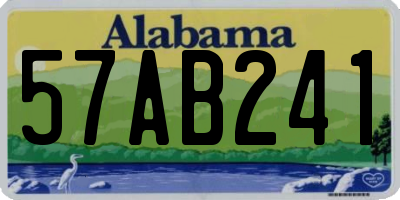 AL license plate 57AB241