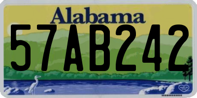 AL license plate 57AB242