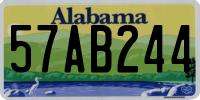 AL license plate 57AB244