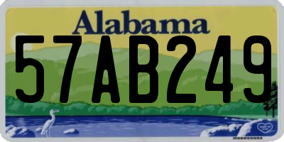 AL license plate 57AB249