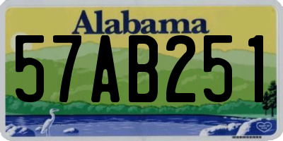 AL license plate 57AB251