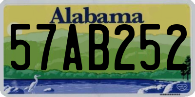 AL license plate 57AB252