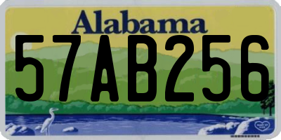 AL license plate 57AB256