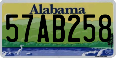 AL license plate 57AB258