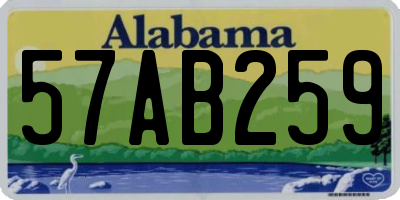 AL license plate 57AB259