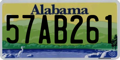 AL license plate 57AB261