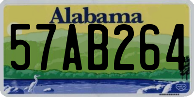 AL license plate 57AB264