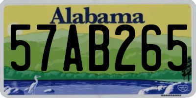 AL license plate 57AB265