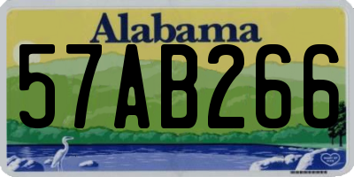 AL license plate 57AB266