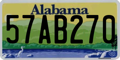 AL license plate 57AB270