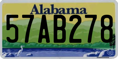 AL license plate 57AB278