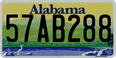 AL license plate 57AB288