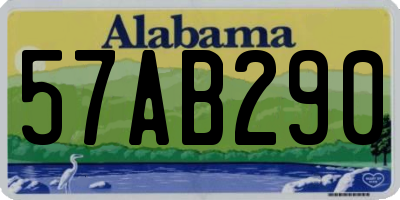AL license plate 57AB290