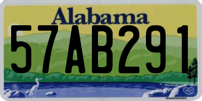 AL license plate 57AB291
