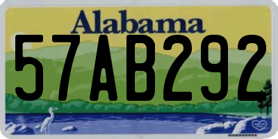 AL license plate 57AB292