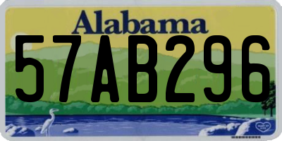 AL license plate 57AB296