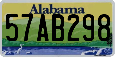 AL license plate 57AB298