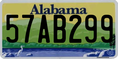 AL license plate 57AB299