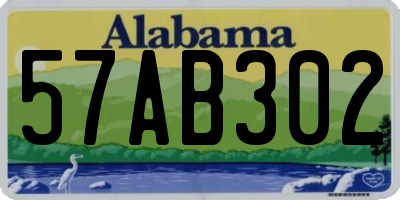 AL license plate 57AB302