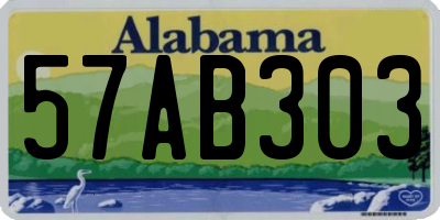 AL license plate 57AB303