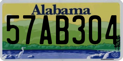 AL license plate 57AB304