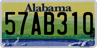 AL license plate 57AB310