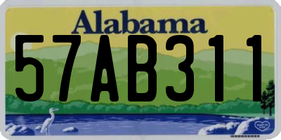 AL license plate 57AB311