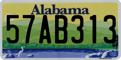 AL license plate 57AB313