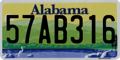 AL license plate 57AB316