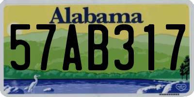 AL license plate 57AB317